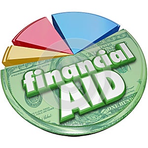 Financial Aid Money Support Help Assistance Pie Chart photo