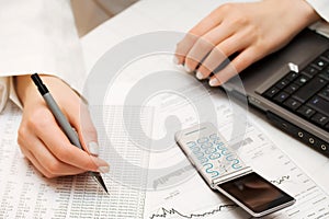 Financial accounting stock market graphs analysis