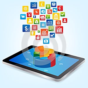 Financial Analysis data on a Tablet