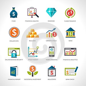 Financial Analysis Icons Set