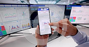 Financial Analyst Predict Market Trends Using Computer Analytics