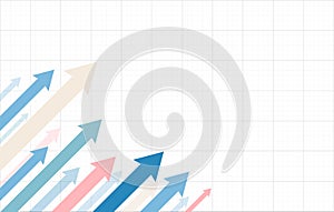 Financial Arrow Graphs on a white background