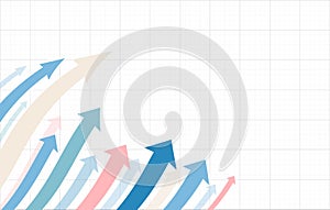 Financial Arrow Graphs on a white background