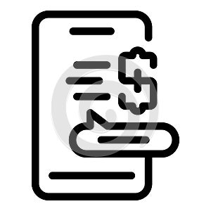 Financial assistance icon, outline style