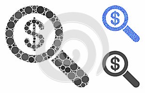 Financial Audit Loupe Composition Icon of Circles