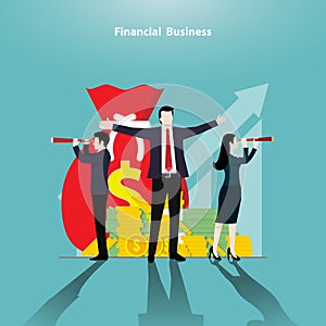 Financial business concept