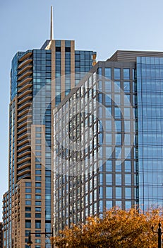 Financial and business district in downtown Denver, Colorado