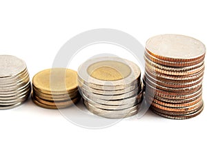 Financial business, economy, coins, Thai baht money