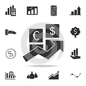 Financial business progress icon. Detailed set of finance, banking and profit element icons. Premium quality graphic design. One o