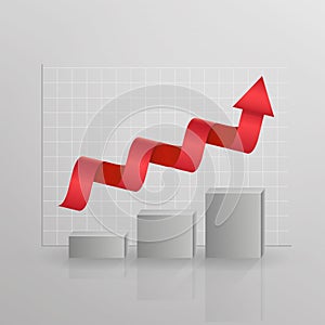 Financial business sales growth vector