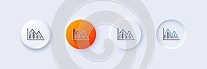 Financial chart line icon. Finance graph. Line icons. Vector