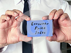 Financial concept about Consumer Price Index with sign on the piece of paper