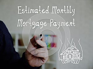 Financial concept about Estimated Monthly Mortgage Payment with phrase on the piece of paper