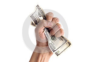 Financial concept - hand with money