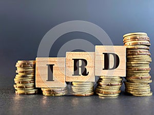 Financial Concept - IRD image background. Stock photo.