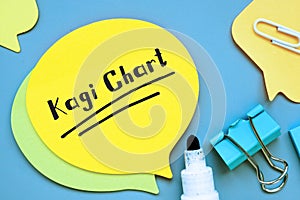 Financial concept about Kagi Chart with sign on the page