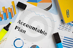 Financial concept meaning Accountable Plan with sign on the page