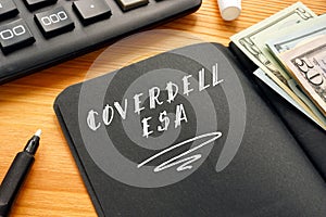 Financial concept meaning COVERDELL ESA with phrase on the page photo