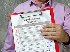 Financial concept meaning Home Inspection Checklist with inscription on the page