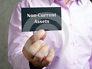 Financial concept meaning Non-Current Assets with phrase on the page