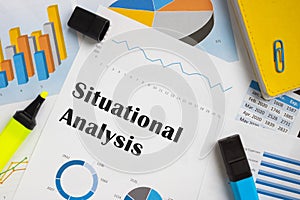 Financial concept about Situational Analysis with inscription on the page