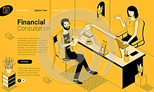 Financial consulting Concept for web page