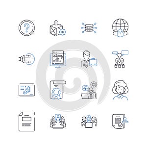 Financial control line icons collection. Budgeting, Saving, Investment, Expenses, Profit, Revenue, Fundamentals vector