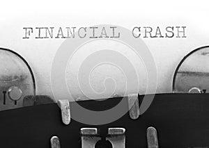 Financial crash concept