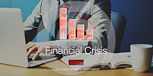 Financial Crisis Depression Failure Decrease Concept