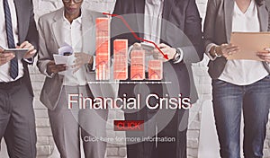 Financial Crisis Depression Failure Decrease Concept