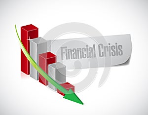 Financial crisis graph illustration design