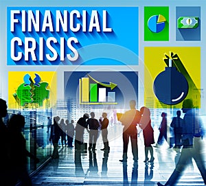 Financial Crisis Problem Money Issue Concept