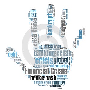 Financial crisis word cloud