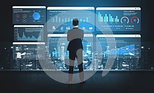 Financial dashboard and data analytics reporting system concept Parse