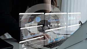 Financial dashboard and data analytics reporting system concept Parse