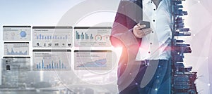 Financial dashboard and data analytics reporting system concept Parse