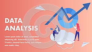 Financial Data Analysis Banner Vector Template