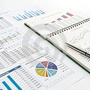 Financial Data Analysis isolated on white background