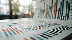 The financial data charts.AI generated image