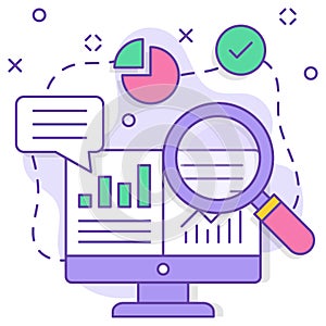 financial decisions vector design, stock, operating decision based on reinvest profits Analysis Concept