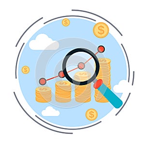 Financial diagram, business success, profit increase, business statistics concept