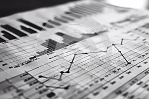 Financial diagrams showing a growing tendency