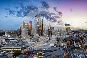 The financial district of the City of London, United Kingdom