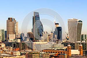 Financial District Cityscape of London