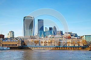 Financial district of London city