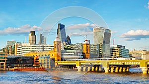 Financial district of London city