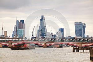 Financial district of London city