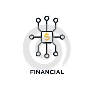 financial diversification icon. diversified investment concept s