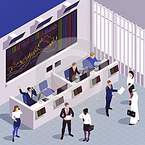 Financial Exchange Isometric Composition