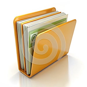 Financial Folder isolated on white background